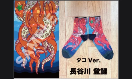 Dokkoiソックス[Ver.タコ　長谷川登鯉]